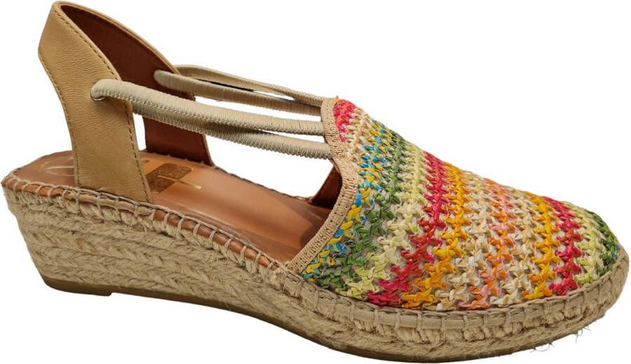 VIGUERA 1834 Crochet Camel Dames Sandaletten Multi