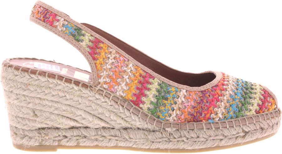 VIGUERA Dames Pumps 1955 Crochet Camel Multi