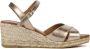 VIGUERA Espadrilles Dames Damesschoenen Leer Sleehak Hoogte 2032 Goud - Thumbnail 1