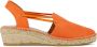 VIGUERA Espadrilles Dames Damesschoenen Suède Blokhak Hoogte 1825 sue Oranje - Thumbnail 1