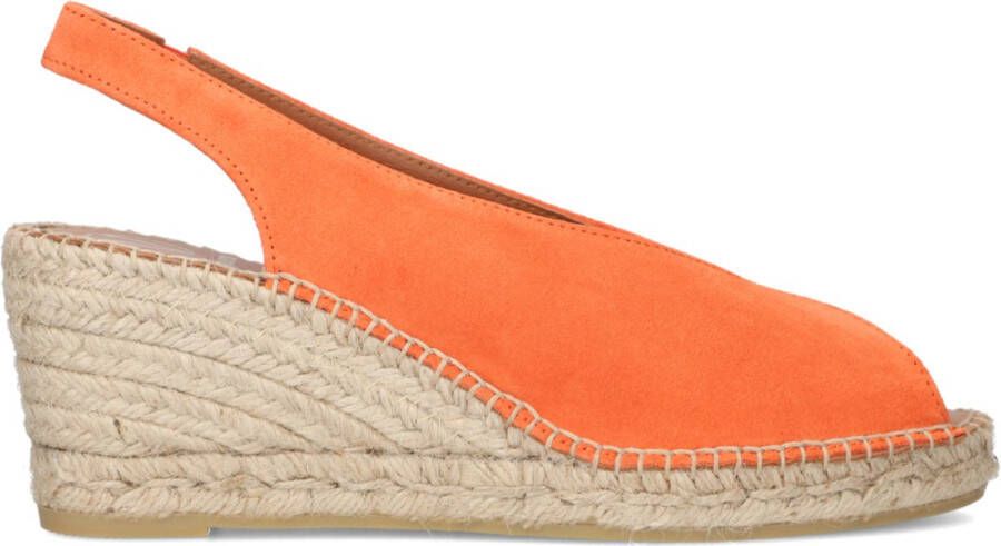 VIGUERA Espadrilles Female Instappers Damesschoenen Suède 2127 Oranje