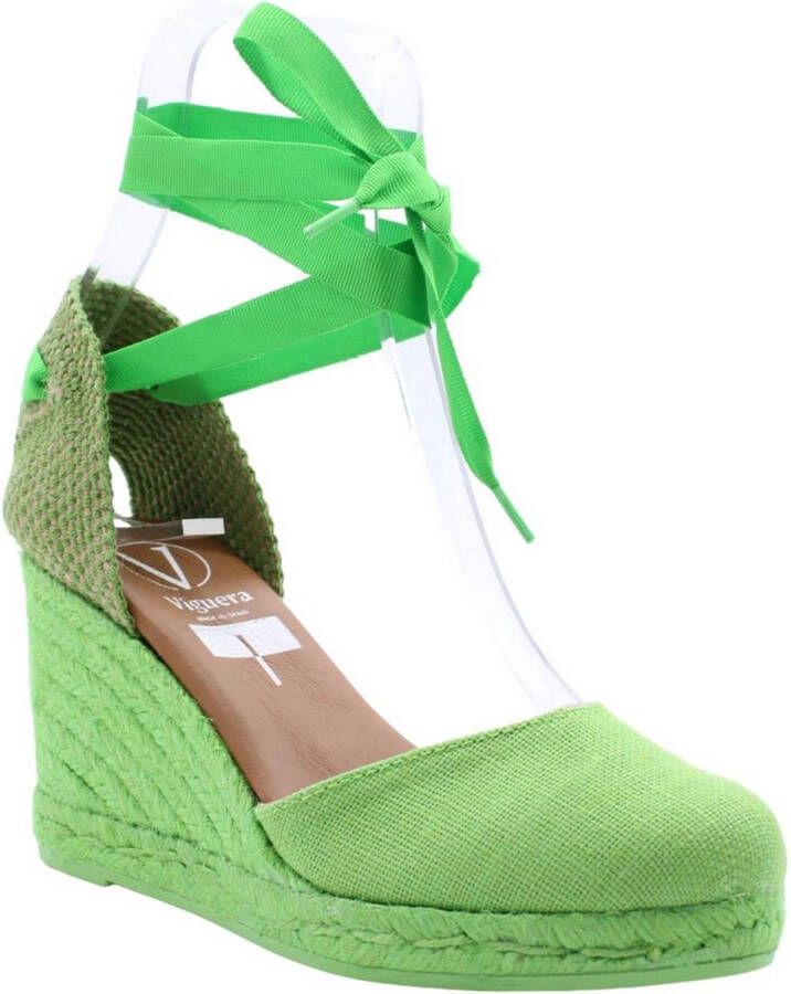 Viguera Peep Toe Peep Heel Green Dames - Foto 1