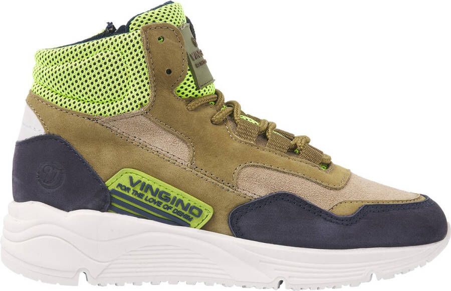 Vingino Celso mid Sneaker Jongens Multicolor green