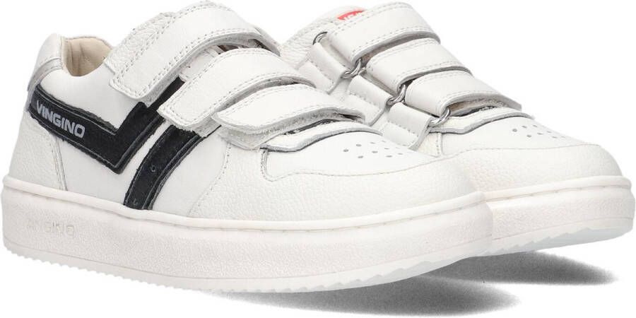 Vingino Noah Low Velcro Lage sneakers Leren Sneaker Jongens Wit