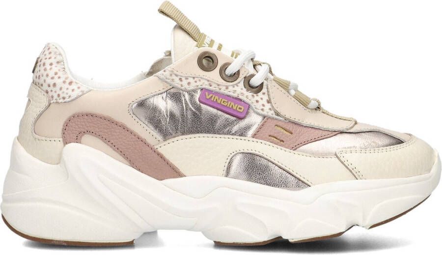 Vingino Vincia Lage sneakers Leren Sneaker Meisjes Beige