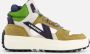 VINGINO Vito leren sneakers groen Jongens Leer Meerkleurig 36 - Thumbnail 1