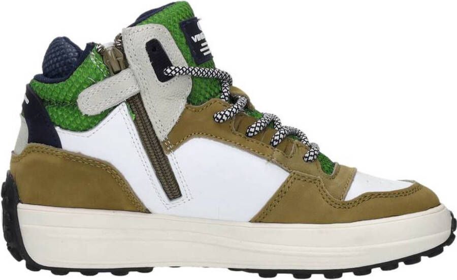 VINGINO Vito leren sneakers groen Jongens Leer Meerkleurig 38