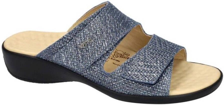 Vital -Dames blauw slippers & muiltjes