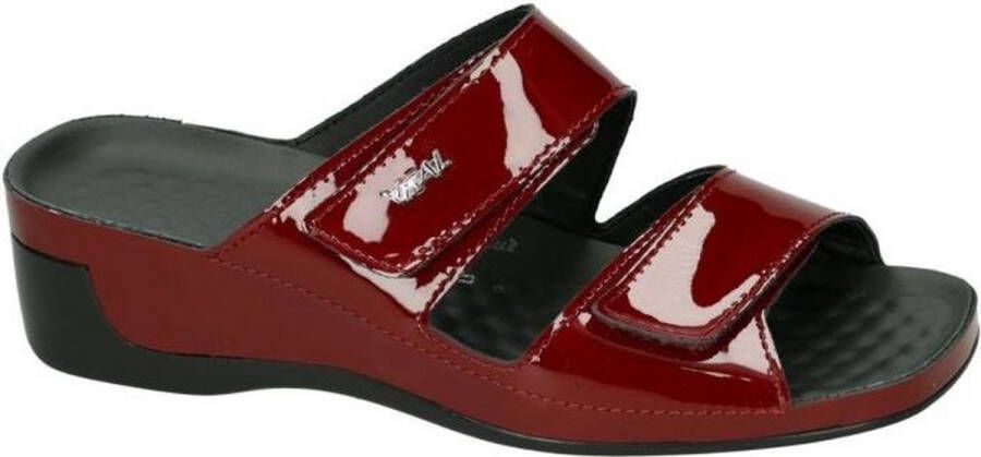 Vital -Dames bordeaux slippers & muiltjes