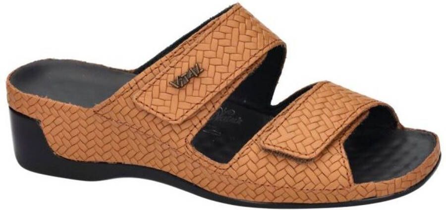 Vital -Dames camel slippers & muiltjes