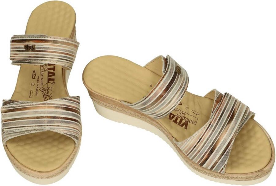 Vital -Dames combinatie kleuren slippers & muiltjes