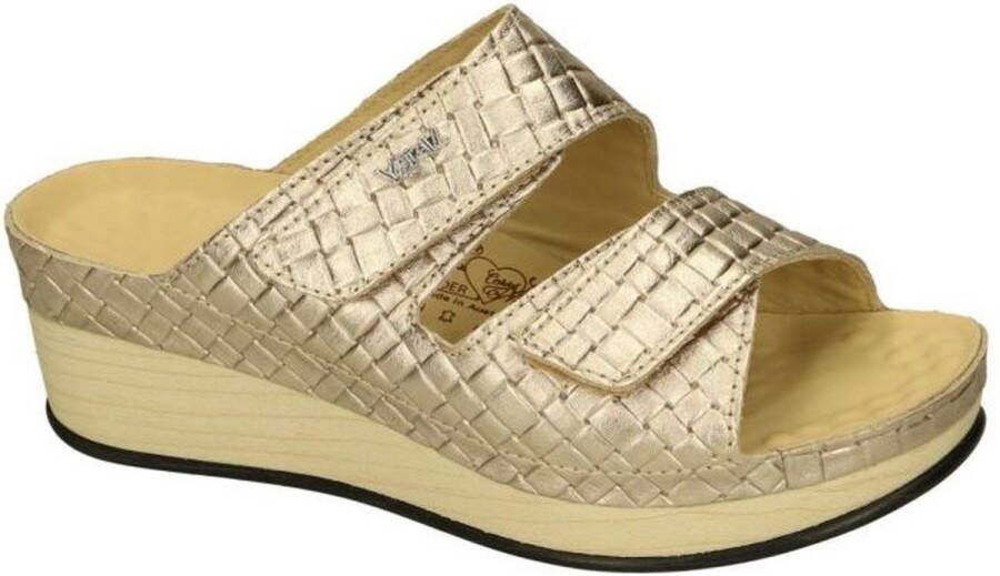 Vital -Dames goud slippers & muiltjes