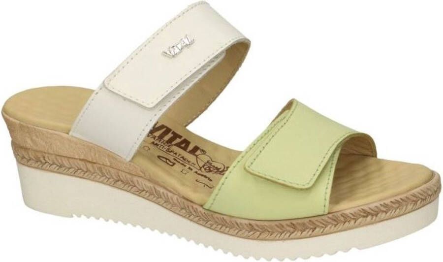 Vital -Dames groen licht slippers & muiltjes