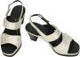 Vital -Dames off-white ecru parel sandalen - Thumbnail 2