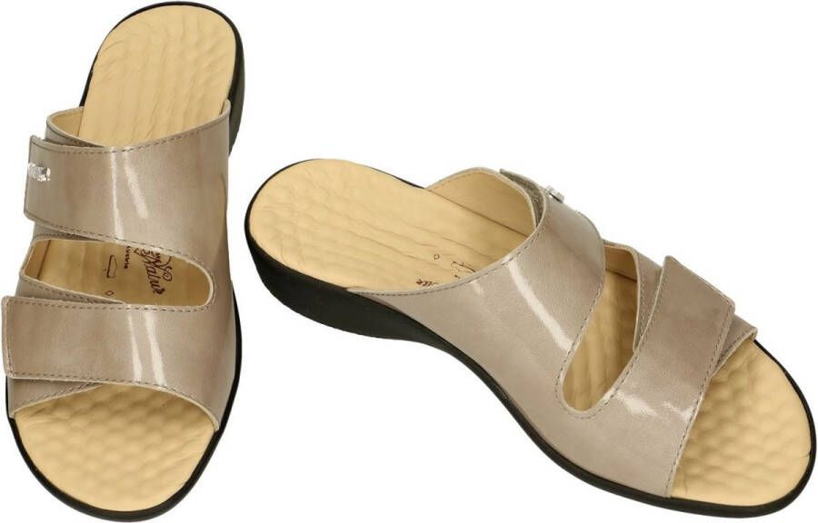 Vital -Dames taupe slippers & muiltjes