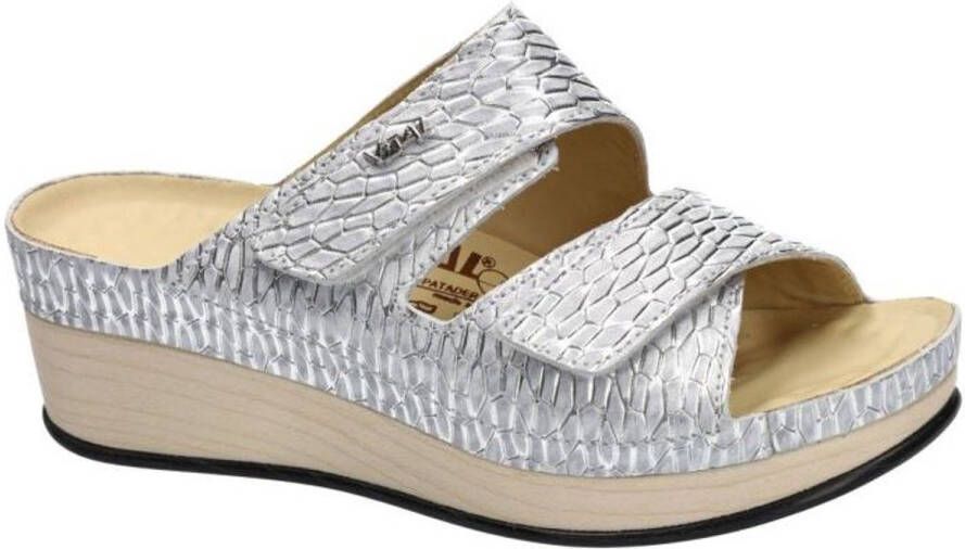 Vital -Dames zilver slippers & muiltjes