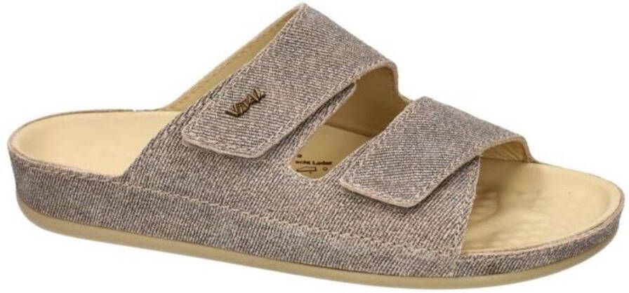 Vital -Heren taupe pantoffels & slippers