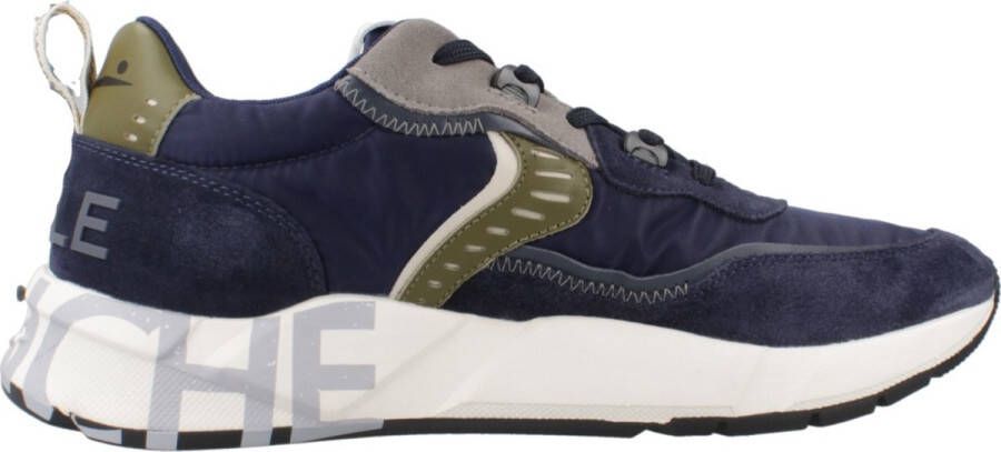 Voile blanche Blauwe Leren Nylon Club01 Sneakers Blue Heren