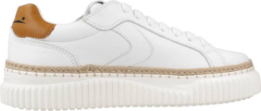 Voile blanche Lipari Sneakers Leer Veters Rubberen Zool White Dames