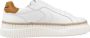 Voile blanche Lipari Sneakers Leer Veters Rubberen Zool White Dames - Thumbnail 1