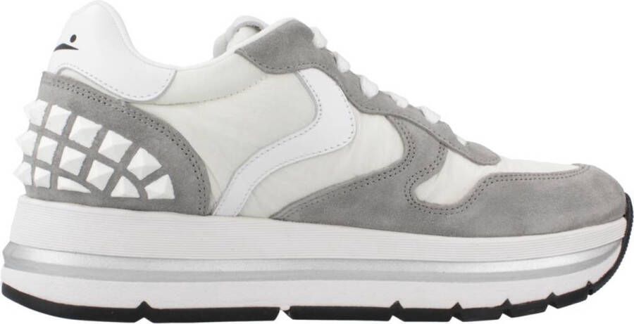 Voile blanche Suede and technical fabric sneakers Maran S Gray Dames