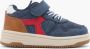 Vty sneakers denimblauw rood - Thumbnail 2