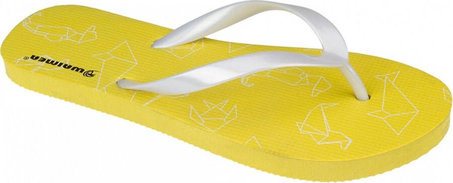 Waimea Teenslippers Waikiki Beach Geel wit