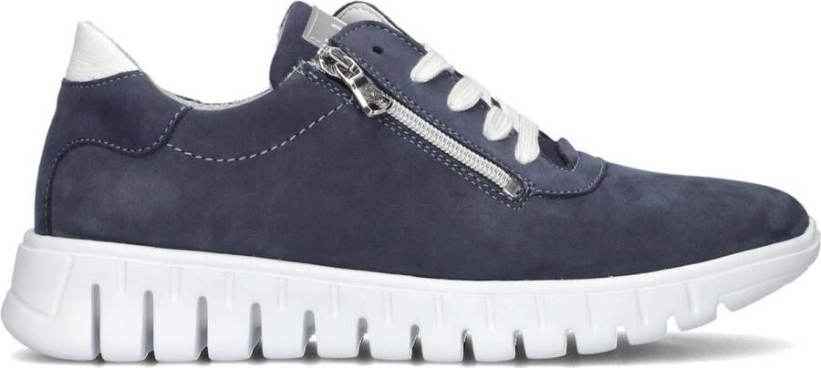 Waldläufer 916001 Nub Sneakers Nubuck Dames Blauw