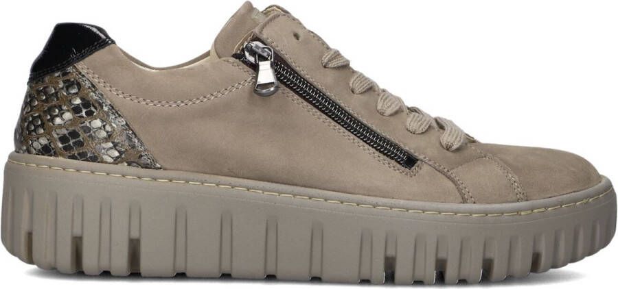 WALDLAUFER Waldläufer Sneakers Dames Combi H Rits Sneaker Maat: 41 5 Materiaal: Suède Kleur: Beige