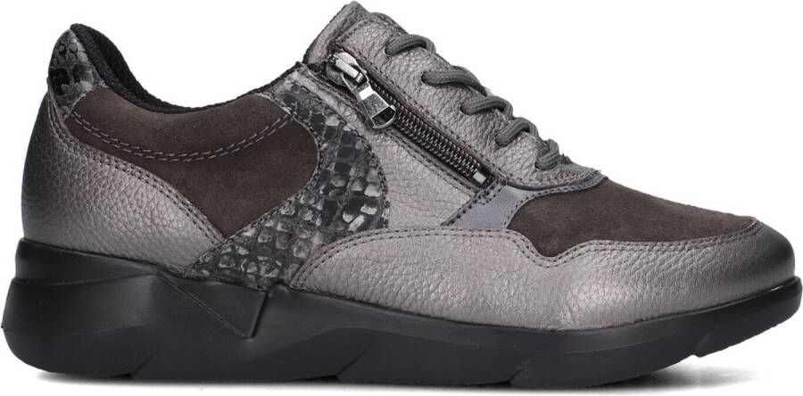 WALDLAUFER Waldläufer Sneakers Dames Combi K Rits Sneaker Maat: 41 Materiaal: Leer Kleur: Antraciet