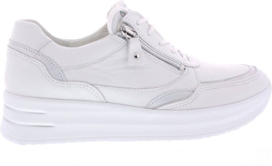 Waldläufer Comfortabele Arianna Sneaker met Rits en Veters White Heren