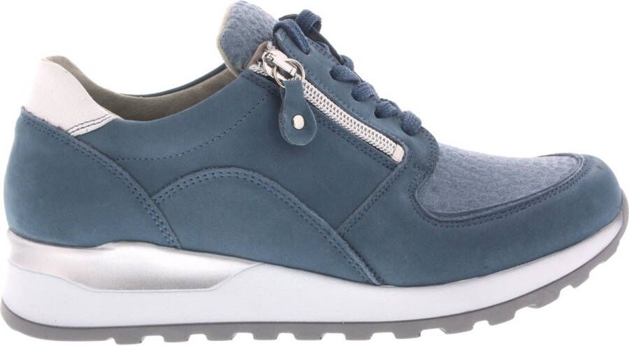 Wäldlaufer Waldläufer Dames Sneaker OrthoTritt H64007-500-263 Jeansblauw Wijdte H ½