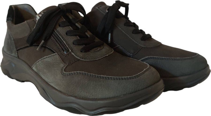 Wäldlaufer WALDLAUFER HEREN SNEAKERS ZWART 718006 300 696 H-MAX BEAR DENVER CARBON SCHWARZ