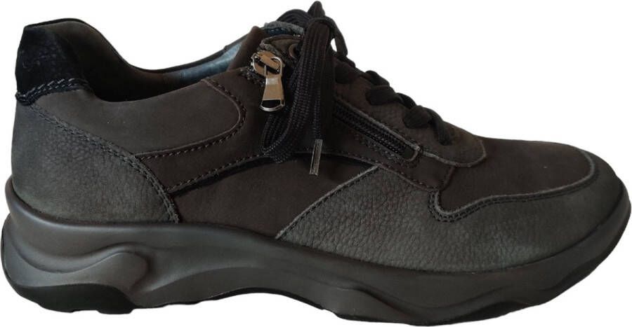 Wäldlaufer WALDLAUFER HEREN SNEAKERS ZWART 718006 300 696 H-MAX BEAR DENVER CARBON SCHWARZ