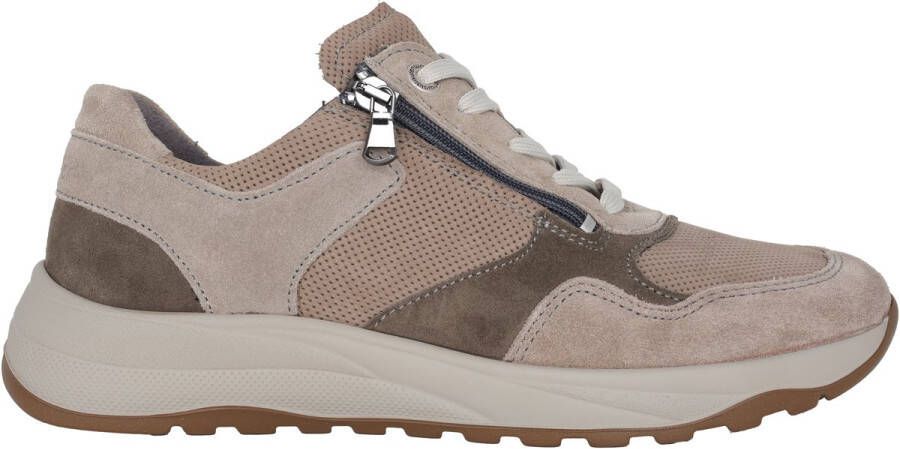 Waldläufer Wijde pasvorm veter-rits sneaker Grijs Gray Heren