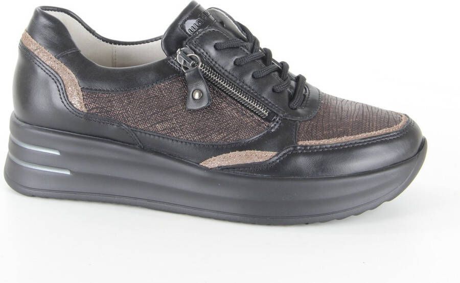 Waldläufer Comfortabele Arianna Sneaker met Rits en Brede Pasvorm Black Heren