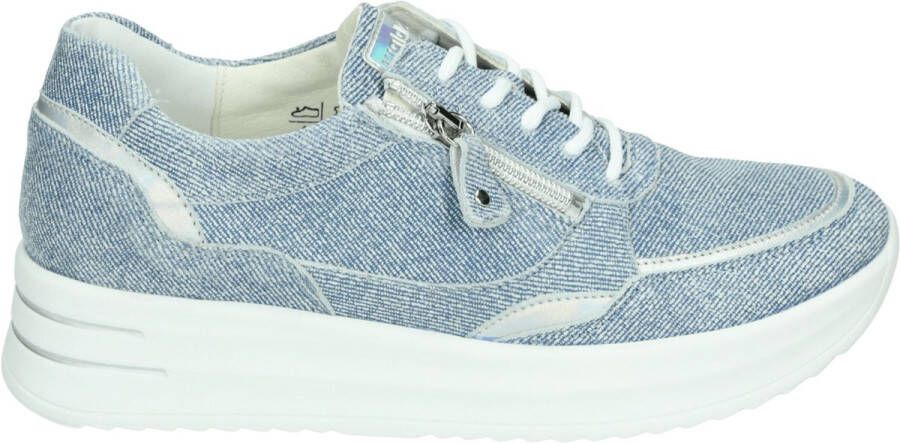 Wäldlaufer Waldläufer ARIANNA 755004 312 263 Jeans blauw kleurige dames sneakers met rits