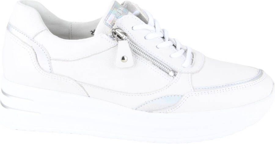 Waldläufer Comfortabele Arianna Sneaker met Rits en Veters White