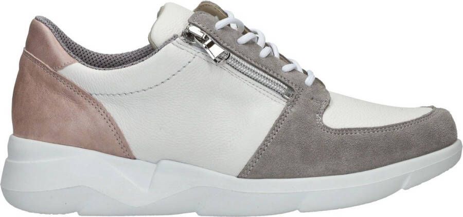 Waldläufer Comfortabele witte sneakers met roze en grijze accenten Multicolor Heren