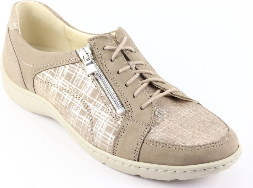 Waldläufer Veterschoenen Denver 2xStrip Corda Beige Dames