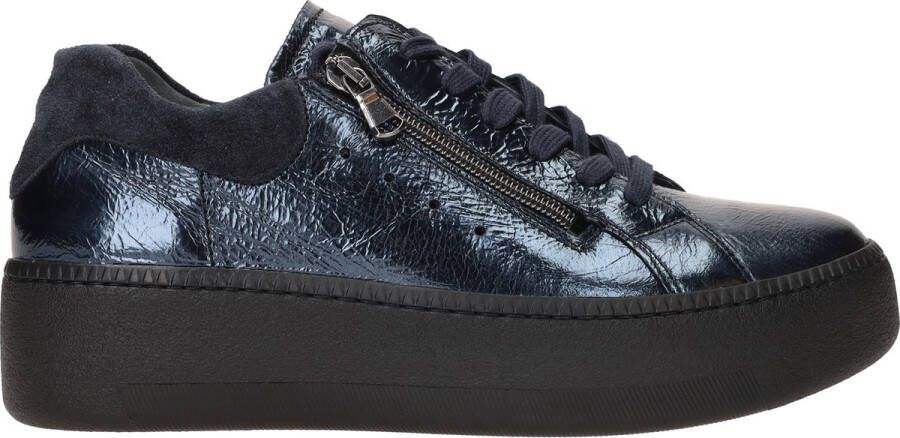 Waldläufer Metallic Blauwe Platform Sneaker Blue Dames