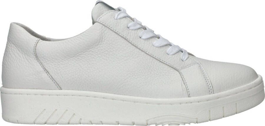 Waldläufer Wit leren sneaker met uitneembaar voetbed White