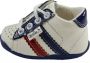 Wanda Leren schoenen wit donkerblauw rood jongen eerste stapjes babyschoenen flexibel sneakers - Thumbnail 1