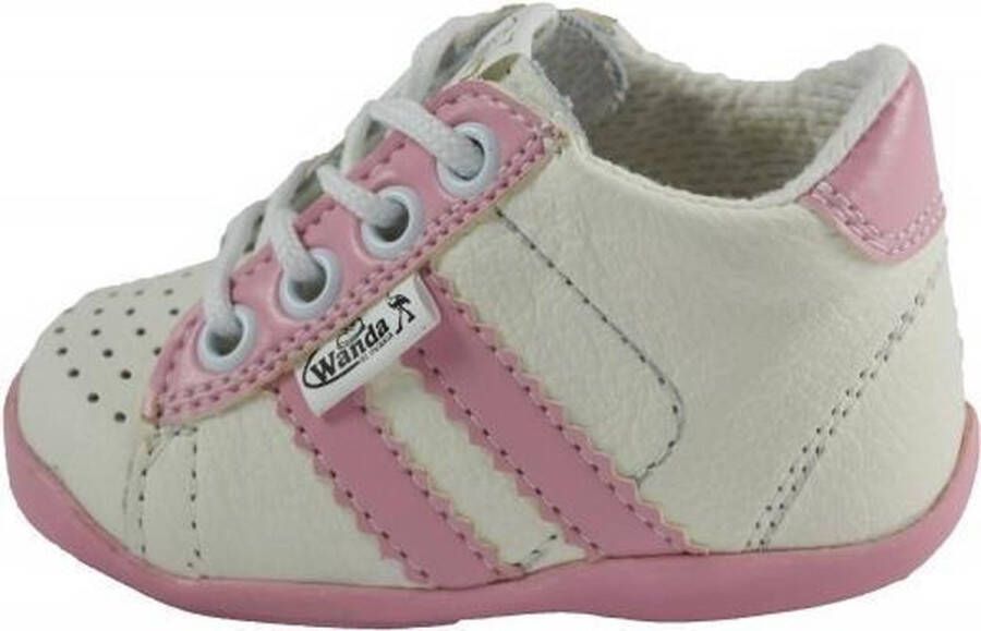 Wanda Leren schoenen wit licht roze meisje eerste stapjes babyschoenen flexibel sneakers - Foto 1