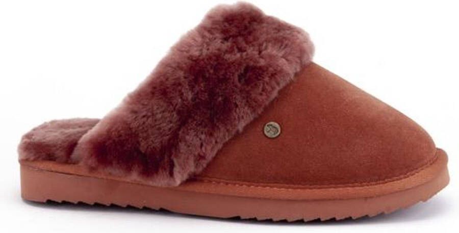 Warmbat Pantoffels Flurry FLS321073 Rood Bruin