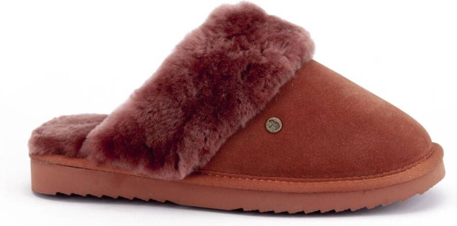 Warmbat Pantoffels Flurry FLS321073 Rood Bruin