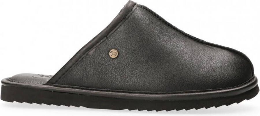 Warmbat Barron pantoffel leer Black