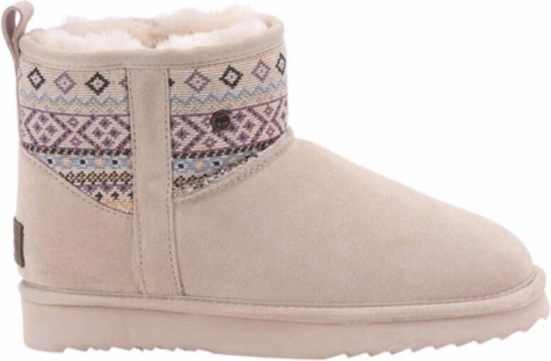 Warmbat Boots Women Wallaby Suede Woven Print Blush