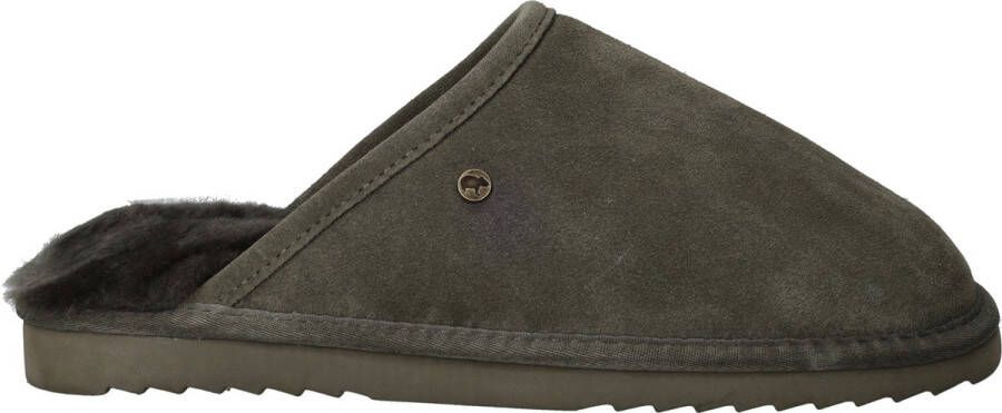 Warmbat Classic Unisex Suede Heren Sloffen Olijfgroen