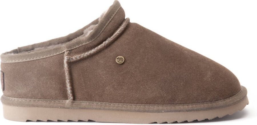 Warmbat Conner Men Suede Heren Sloffen Taupe Bruin - Foto 1